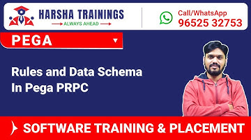 #Pega Training - Rules and Data Schema In Pega PRPC -For Training Please Call/Whatsapp +919652532753