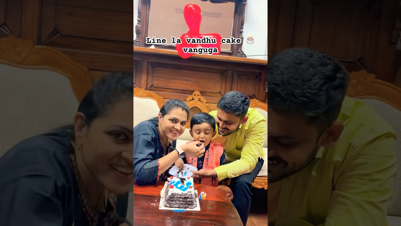Baby biting mom’s hand😍Eating cake 🎂 Mom&Son love ❤️ 