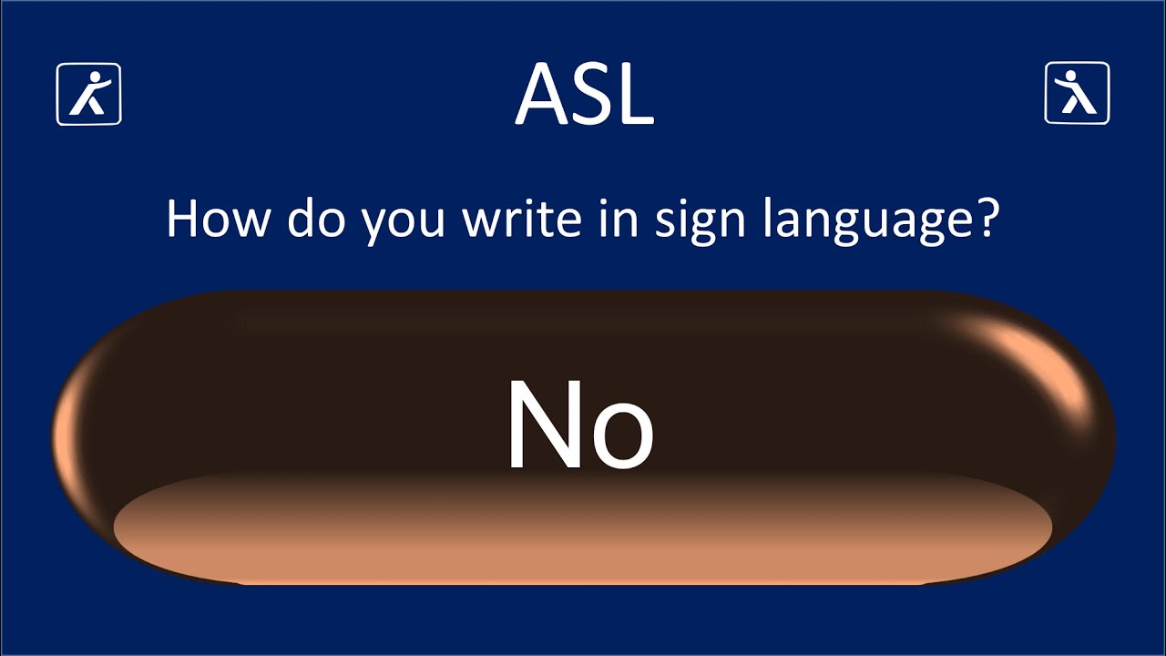 Deaf people ask, how to write in sign language? No (with hand) - YouTube