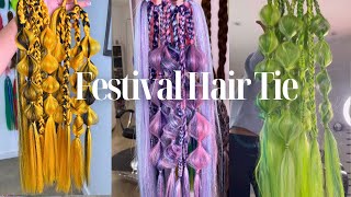 How to Make Tie In Festival Braids (Rave Hair)