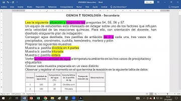 Variables independiente, dependiente y controlada en Ciencia y Tecnología - Secundaria