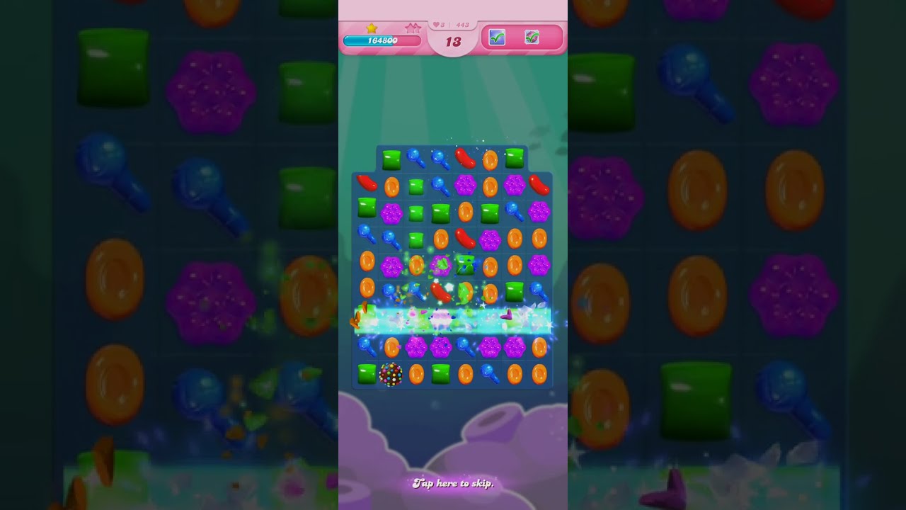 MEGHAN TRAINOR'S VOICEOVER ON CANDY CRUSH! Completing Level 443 Candy