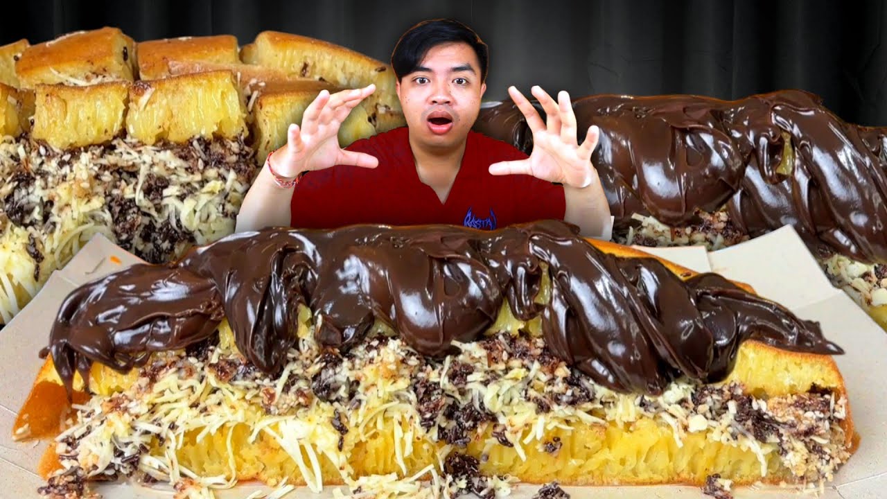MUKBANG MARTABAK MANIS SULTAN PECENONGAN ISIAN FULL TEBAL COKLAT NUTELLA