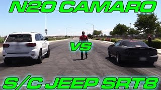 Supercharged Jeep SRT8 vs Nitrous LSx Camaro(Supercharged SRT8 Jeep vs Nitrous Camaro., 2017-01-30T06:45:02.000Z)