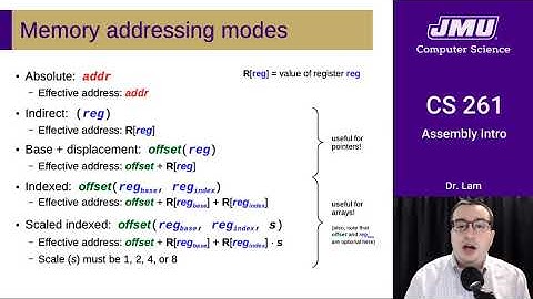 JMU CS261 11 Assembly Intro Part 02 - Operands