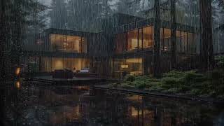 Fall Asleep Quickly With The Sound Of Rain On The Rooftop | Rainy Day Villa Help You Rest & Meditate
