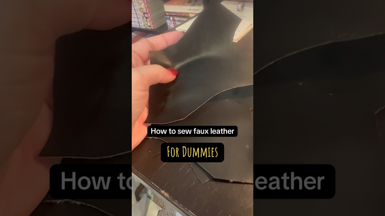 How to sew faux leather for dummies! #cosplay #sewing #learntosew #tutorial  #fauxleather #leather