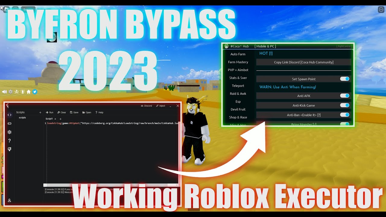 Tutorial How to BYPASS BYFRON On Roblox How To Use Executor USE ANY