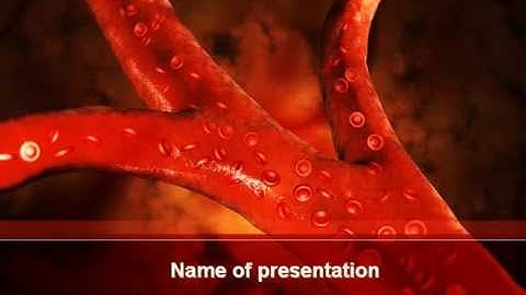 Blood Vessels PowerPoint Template by PoweredTemplate.com