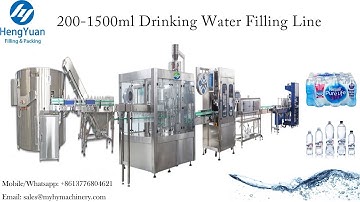 Automatic 1500ml Drinking Water A-Z Bottle Rinsing Filling Capping Line