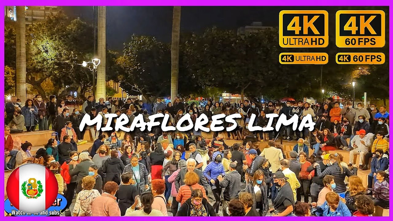Lima Nightlife Walking Tour 4K 🇵🇪