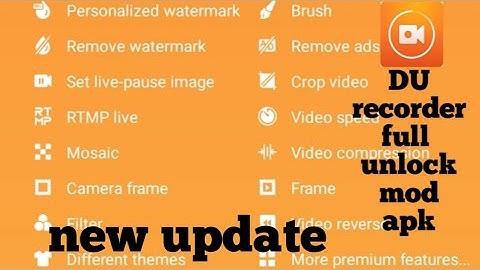 DU recorder full unlock new update apk download  by ALL in ONe Technical