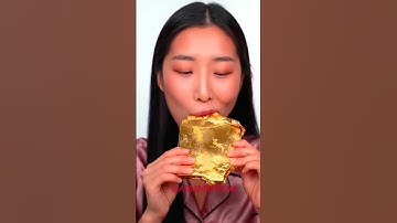 Eating Gold Bar #relaxingasmrai #oddlysatisfying #aiasmr #goldeating#gold