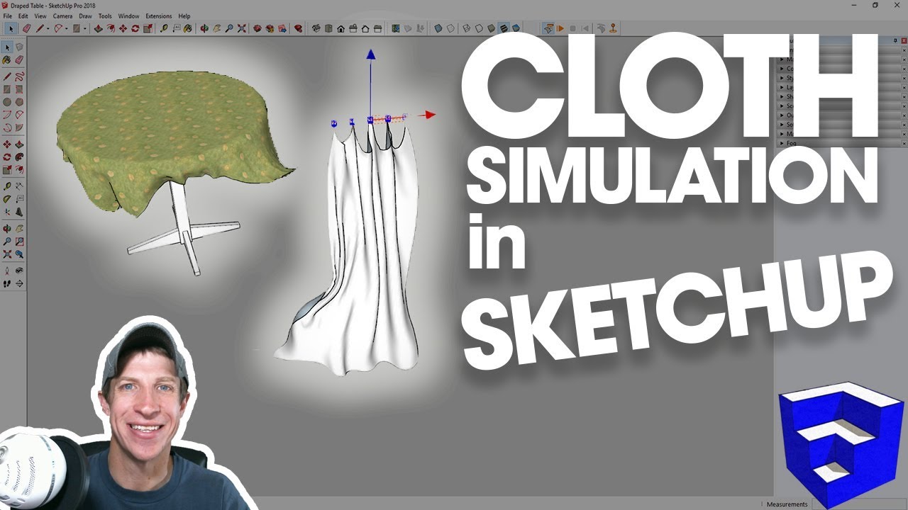 REAL CLOTH SIMULATION IN SKETCHUP with Clothworks
