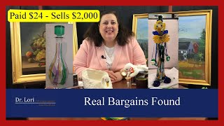 Real Bargains Found | Murano Glass, Jewelry, Pearls, Silver in Goodwill Blueboxes & Bins - Dr. Lori