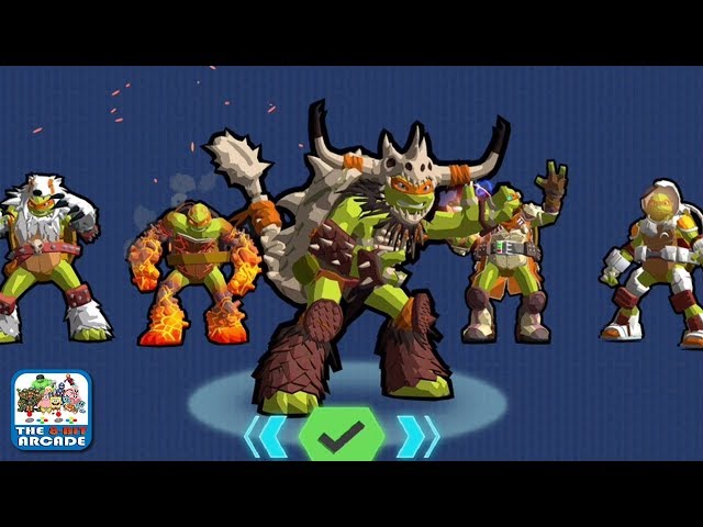 Teenage Mutant Ninja Turtles: Portal Power - Mikey is Dinomite! (iOS Gameplay)