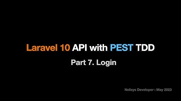 Laravel 10 API with PEST TDD : Part 7. Adding Login using Breeze