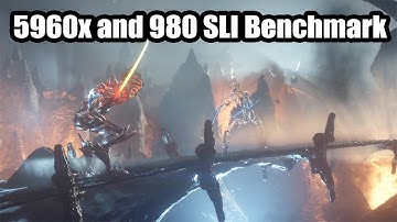 Intel i7 5960x and 2x 980 EVGA SC SLI benchmark