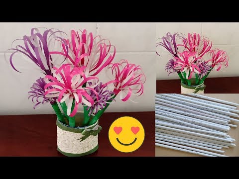 Làm hoa giấy bằng giấy màu thủ công đơn giản và đẹp mắt -  Making paper flowers with handmade paper | Foci