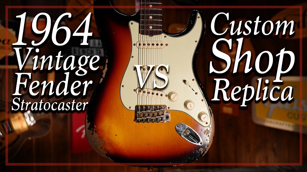 ギター Fender Custom Shop 1964 Stratocaster Genuine Vintage Fender 1964 Stratocaster vs Custom Shop Replica