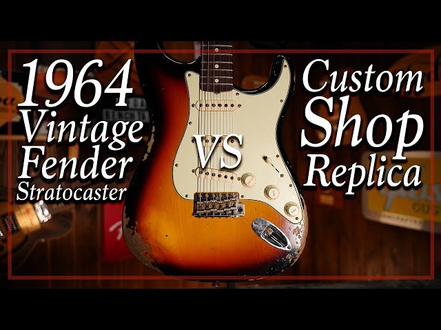 Genuine Vintage Fender 1964 Stratocaster vs Custom Shop Replica