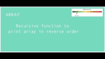 Recursive function to print array in reverse order