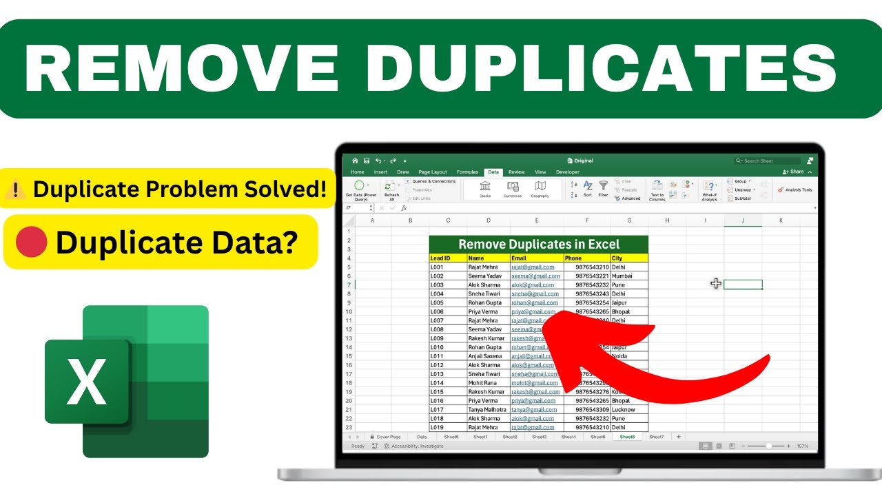 How to Remove Duplicates in Excel | Real Life Data Cleaning Example in ...