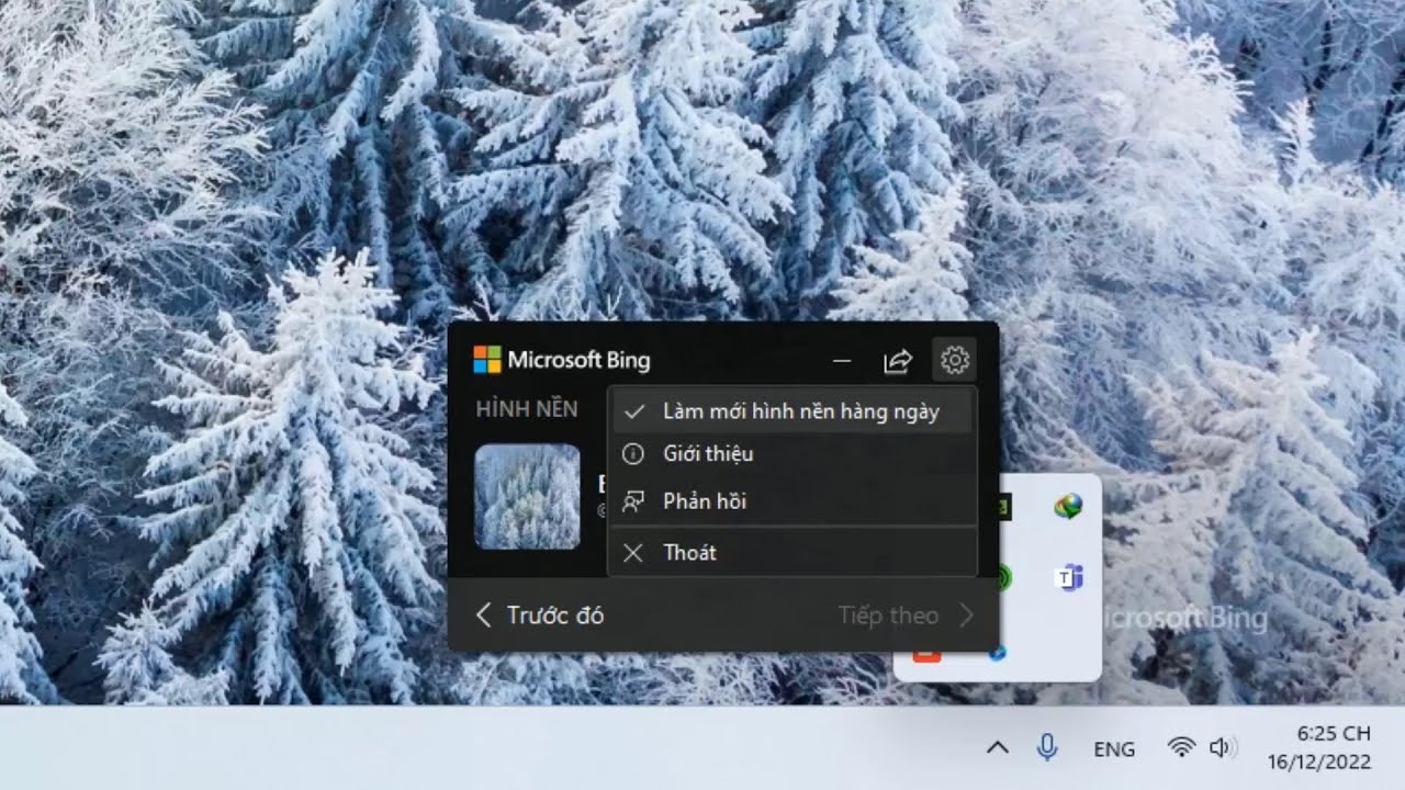 Microsoft Bing Wallpaper mang đến những hình nền đẹp, độc đáo và sáng tạo. Với hàng ngàn tấm hình chất lượng cao và các chủ đề khác nhau, bạn sẽ tìm thấy một tấm hình nền độc đáo tuyệt vời cho desktop của mình.