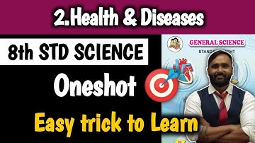 8th SCIENCE | 2.HEALTH AND DISEASES | Oneshot 🎯 | PRADEEP GIRI SIR