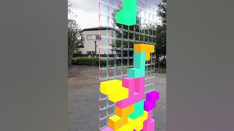 Blocks AR Game made with #8thwall #augmentedreality #web #tetris