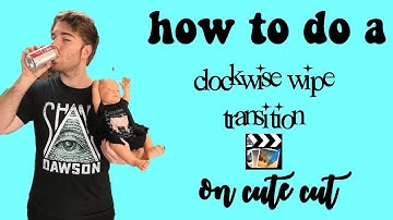 how to do a clockwise wipe transition on cute cut!