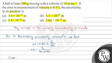 A ball of mass \( 200 \mathrm{~g} \) moving with a velocity of \( 10 \mathrm{~m} \mathrm{sec}^{-...