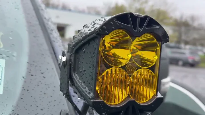 Baja LP4 Pro LED Light Pod on SDHQ A-Pillar Mounts for F-250