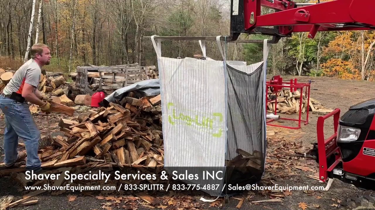 Filling 1/3 Cord Firewood Bags YouTube