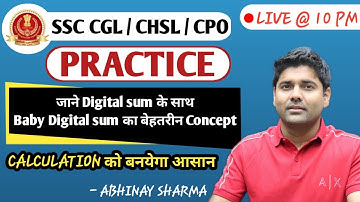 Concept of Digital Sum and its Baby Digital Sum || By Abhinay Sharma (Abhinay Maths)