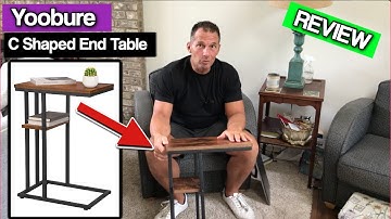 Yoobure C Shaped End Table, Side Table for Couch and Bed, Small Side Table for Small Spaces, Living