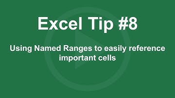 Using Named Ranges to easily reference important cells