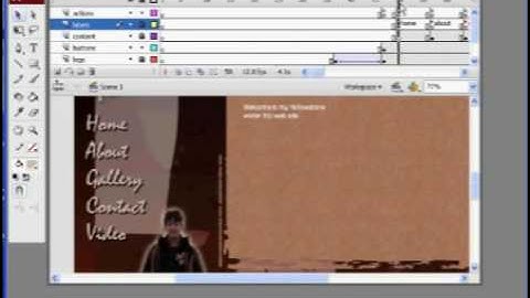 How to Build a Flash Website 16 - Frame Actions 3-2
