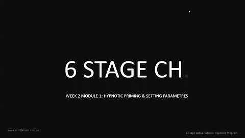 6 Stage Conversational Hypnosis Program: Hypnotic Priming