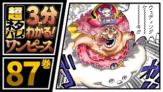 【３分で分かる！】ONE PIECE 87巻 完全ネタバレ超あらすじ！【伝説のマッチ！ルフィVSカタクリ開始！】