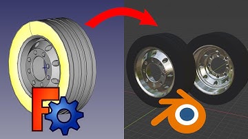 Truck Wheel modeling timelapse - FreeCAD to Blender