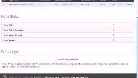 Wordpress SEO - part 16 - Creating a Poll