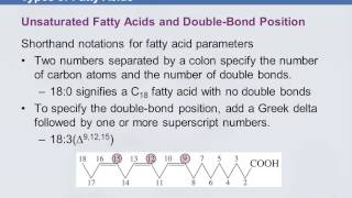 3B 8.2 Types of Fatty Acids