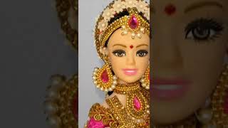 hot pink net saree for a doll#doll#diybridaldolldecoration #shorts screenshot 3