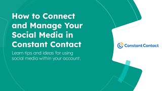 How to Connect and Manage Your Social Media in Constant Contact | Constant Contact screenshot 3
