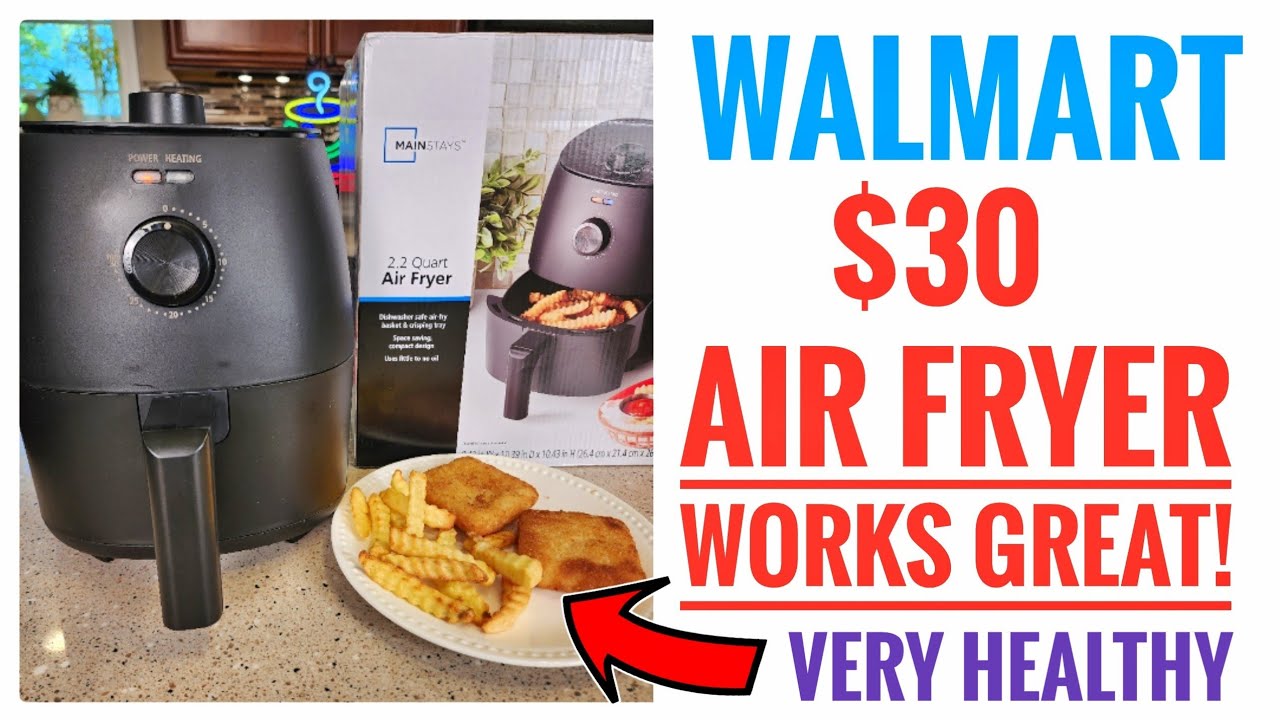 Mainstays 2.2 Quart Compact Air Fryer, Non-Stick, Dishwasher Safe