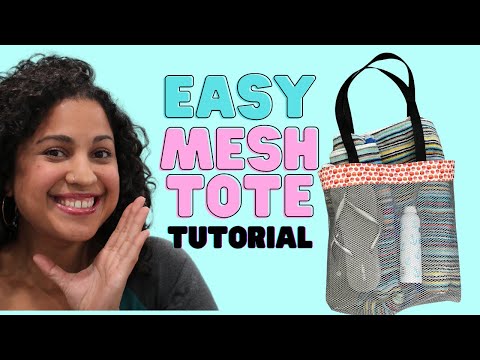 How to Sew a Mesh Tote Bag- Great for the pool or