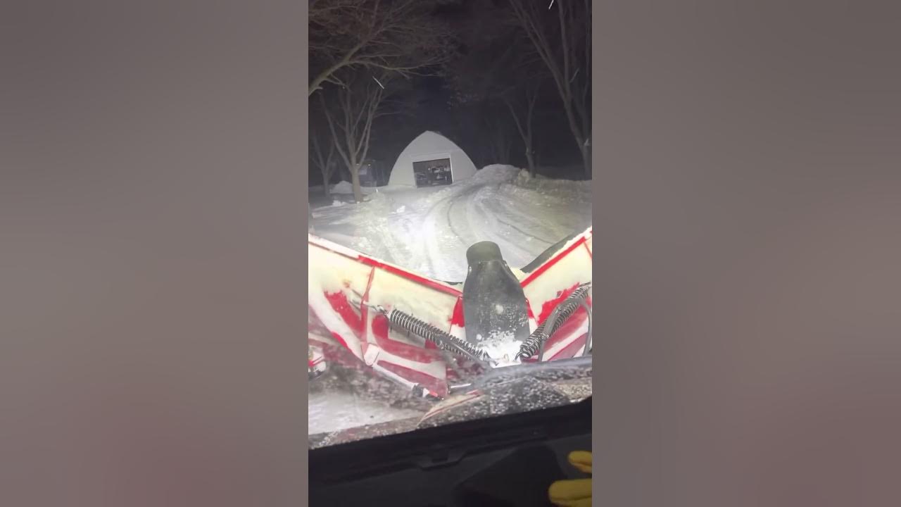 Plowing Snow with Can Am Defender & Boss V Plow YouTube