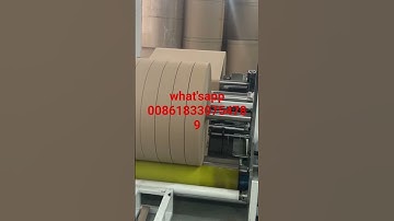 jumbo paper  roll slitter rewinder machine automatic tension control #machine #factory