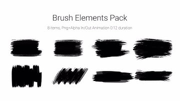 Brush Elements Pack Stock Motion Graphics